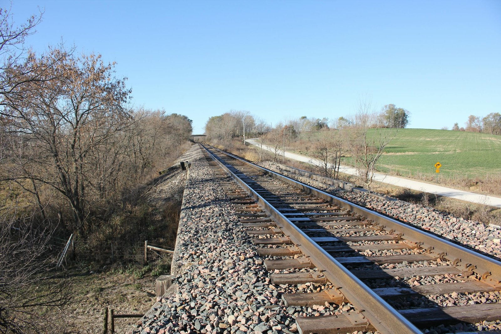 Looking west